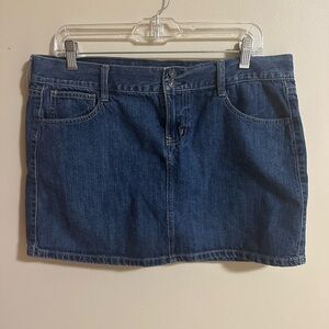 Old Navy Dark Blue Denim Mini Skirt